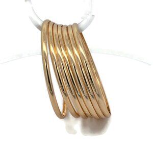 Slip on Multi Layer Bangle in Gold and Silver Tone